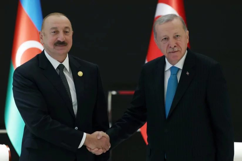 Cumhurbaşkanı Recep Tayyip Erdoğan, Azerbaycan Cumhurbaşkanı İlham Aliyev ile yaptığı