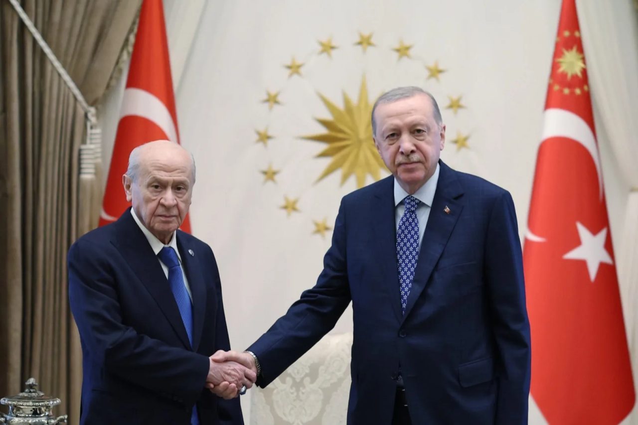 Cumhurbaşkanı Recep Tayyip Erdoğan, MHP Genel Başkanı Devlet Bahçeli ile