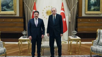 TESK Genel Başkanı Mehmet Yiğiner, Cumhurbaşkanı Recep Tayyip Erdoğan’ı Cumhurbaşkanlığı