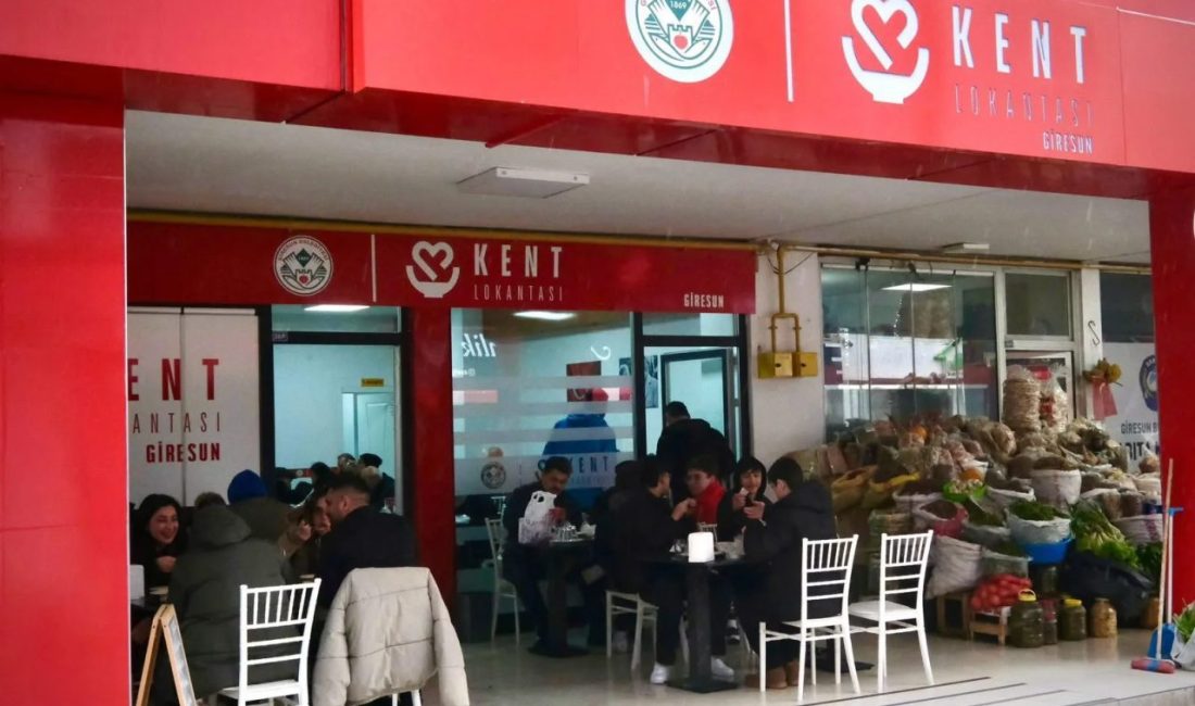 Giresun Belediyesi tarafından sosyal belediyecilik anlayışıyla hizmete açılan Kent Lokantası,