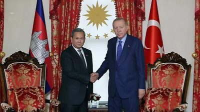 Cumhurbaşkanı Recep Tayyip Erdoğan, Türkiye’ye resmî ziyarette bulunan Kamboçya Başbakanı