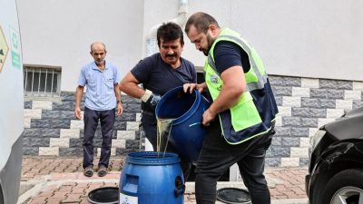 Kayseri Talas Belediyesi tarafından yürütülen Bitkisel Atık Yağ Toplama Kampanyası,