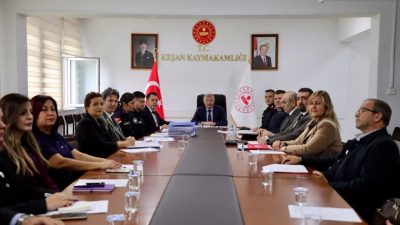 Edirne'nin Keşan ilçesinde İlçe Okul Güvenliği Toplantısı, Keşan Kaymakamı Aziz