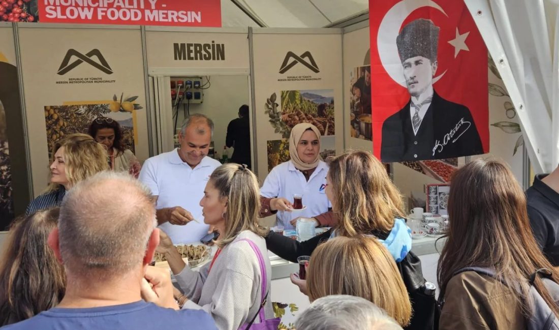 Mersin Büyükşehir Belediyesi, kentin yöresel ürünlerini İtalya’nın Torino kentinde düzenlenen
