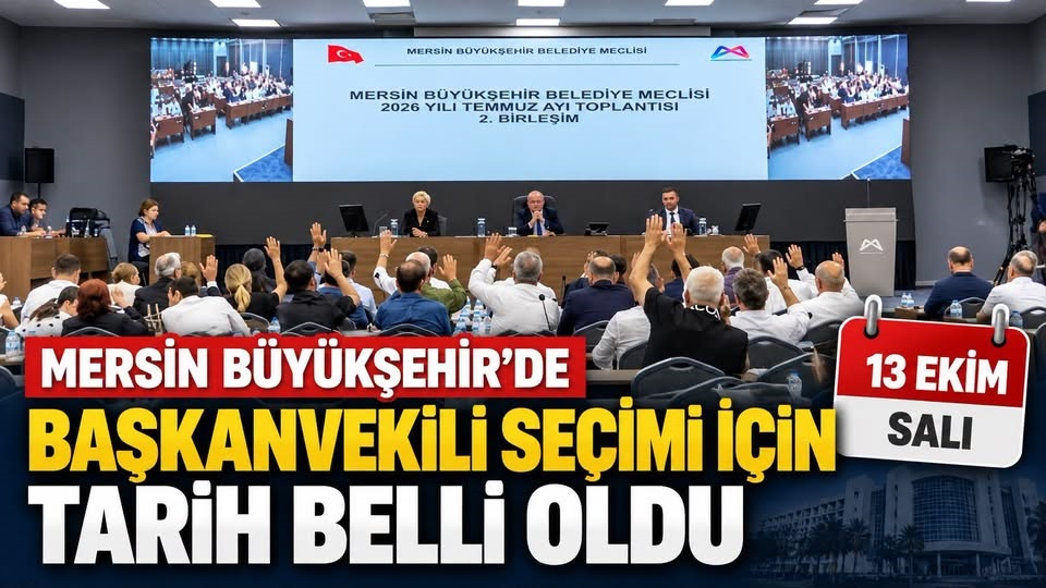 Mersin Valiliği, Mersin Büyükşehir, Mezitli ve Yenişehir Belediye Meclislerini başkanvekili