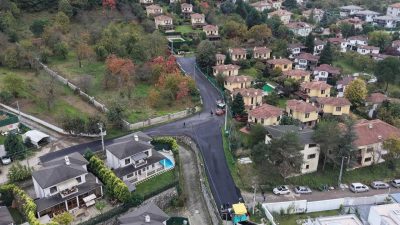 Sakarya Büyükşehir Belediyesi, Sapanca’da ulaşım altyapısını güçlendirmek için sürdürdüğü asfalt