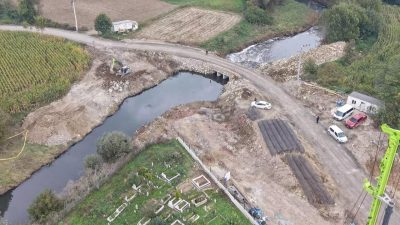 Sakarya Büyükşehir Belediyesi’nin Söğütlü’de yeniden inşa ettiği Beşdeğirmen Köprüsü’nde 120